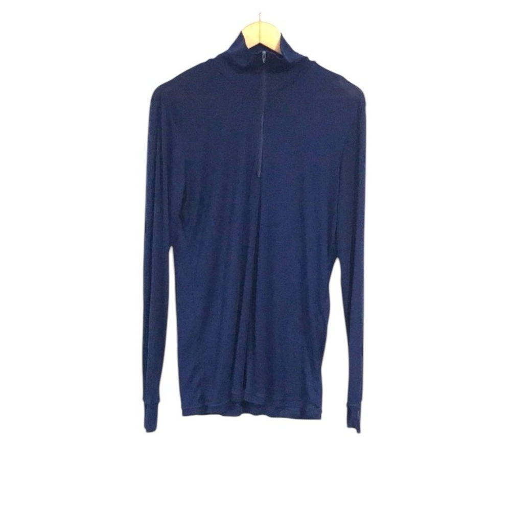 VTG Old Tag Patagonia Capilene Half Zip Pullover Men's Baselayer Top blue XL